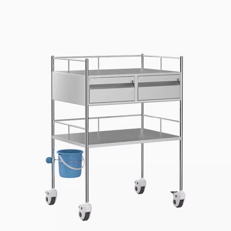 治疗车 不锈钢双抽推车 医用器械车可移动