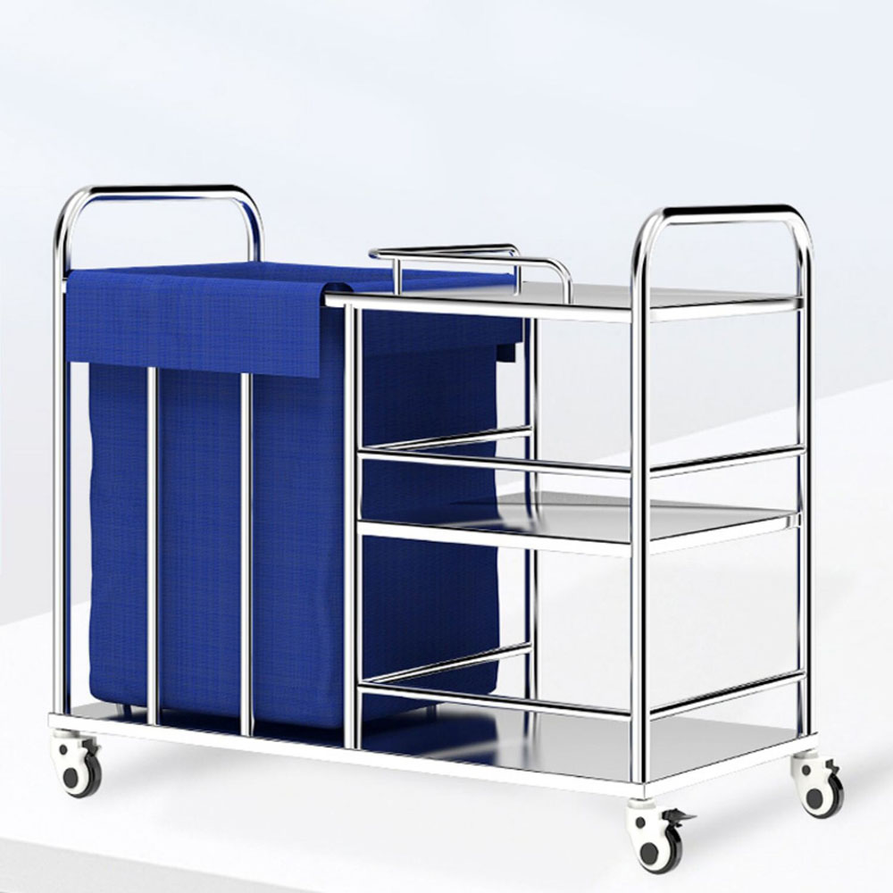 不锈钢护理车 医用手推车 不锈钢污物车