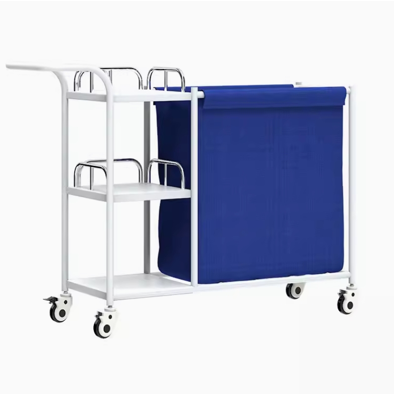 不锈钢护理车 钢制医用小推车 晨护被服车