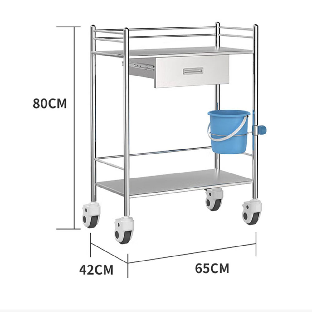 不锈钢护理车 医用治疗车 加厚护理车 手术器械车