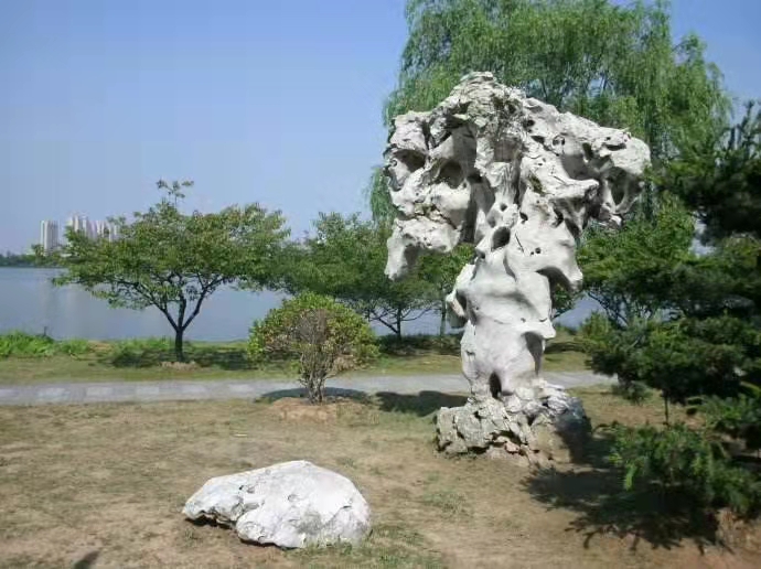 草坪置石园林点景石假山景观石小区园林绿化石材踏步石假山点缀石