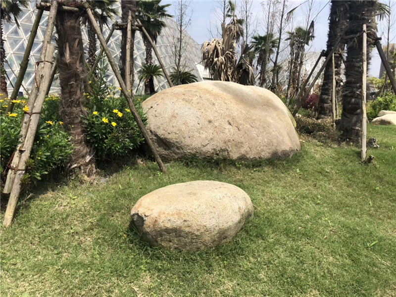 草坪置石园林点景石假山景观石小区园林绿化石材踏步石假山点缀