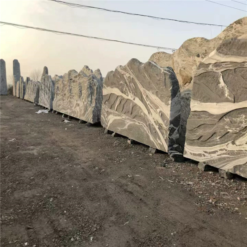 假山园林泰山石点景石门牌景观石雪浪石切片定制庭院
