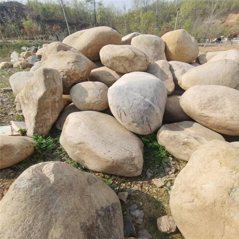 鹅卵石大型园林驳岸石水冲石河滩石河道河卵石护坡挡土点景石