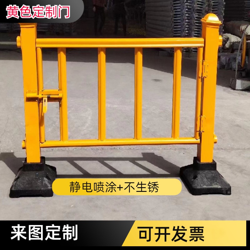 市政道路护栏门地铁车站隔离护栏门工厂区域划分隔离栏可开门护栏