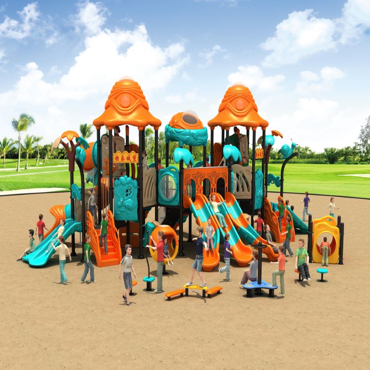 儿童乐园多功能无动力游乐设施户外大型非标定制塑料滑梯