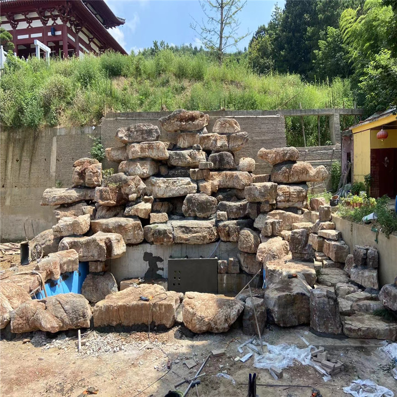 园林龟纹石草坪别墅点缀观景造景石头园林