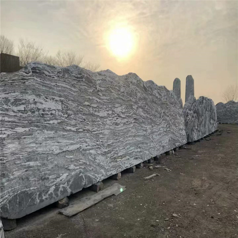泰山石假山制作门牌景观石雪浪石切片园林景石