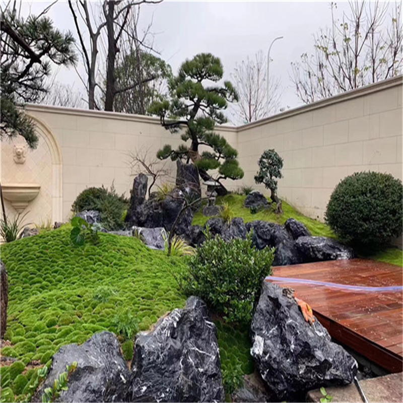 草坪置石点缀石园林点景石假山景观石小区园林绿化石
