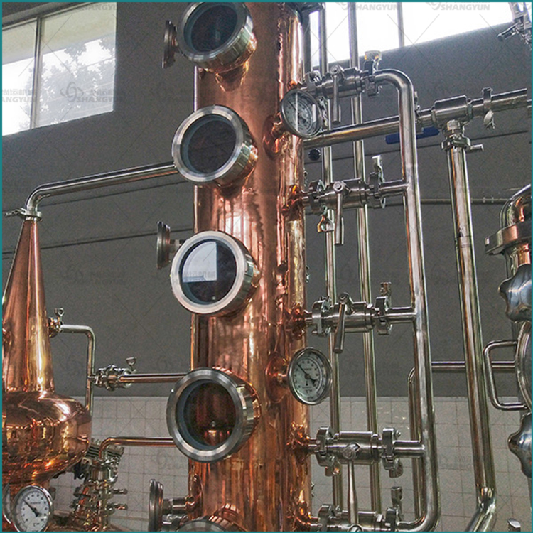 紫铜蒸馏设备 红酒酿酒蒸馏器