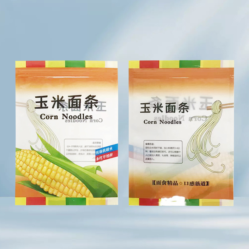 玉米面条包装袋 三边封拉链袋 面食复合袋 德远塑业