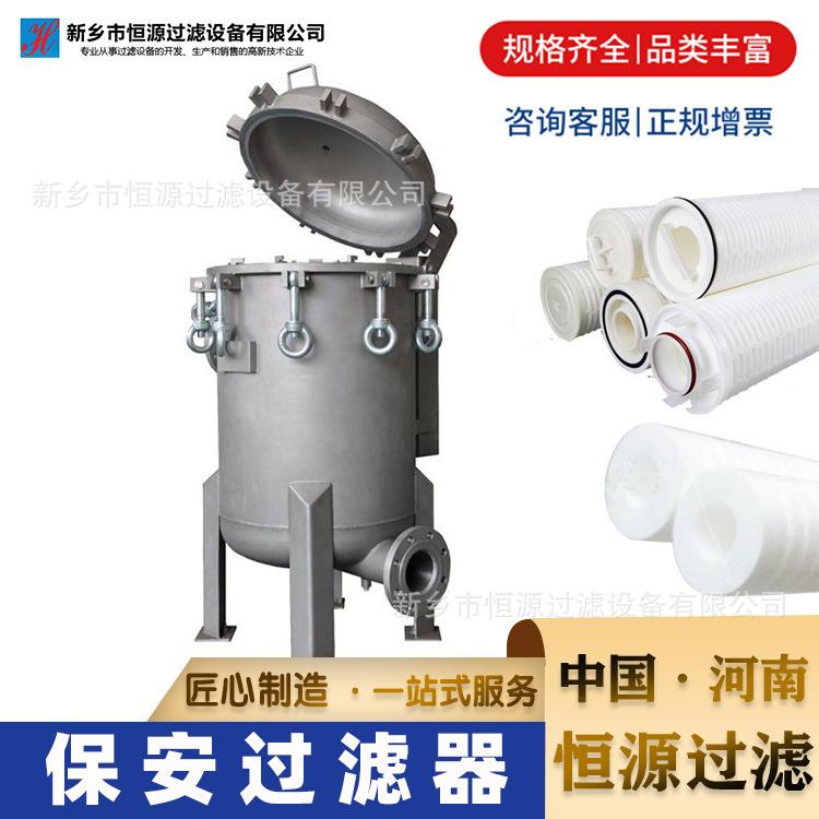 304不锈钢精密大流量滤芯式立式保安过滤器 恒源过滤厂家 支持定制
