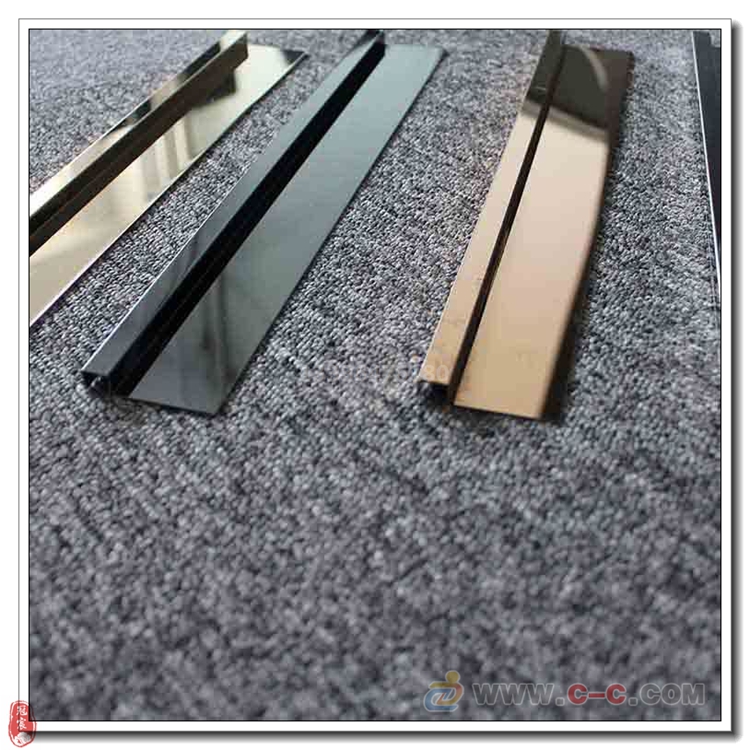 不锈钢框架U型槽 幕墙瓷砖收边条 郑州背景墙凹字装饰条