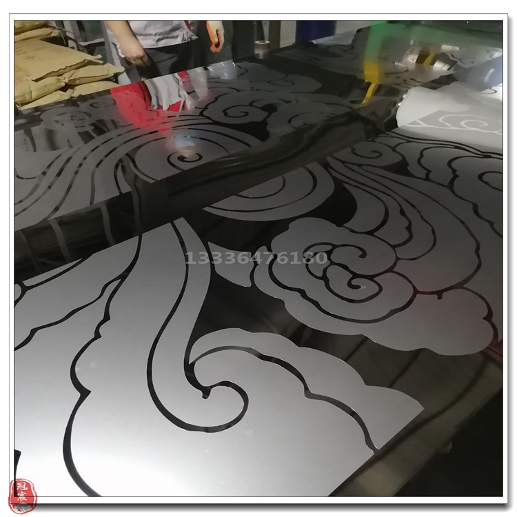 专业不锈钢圆方管腐蚀 表面亮面腐蚀蚀刻花纹 厂家不锈钢艺术蚀刻