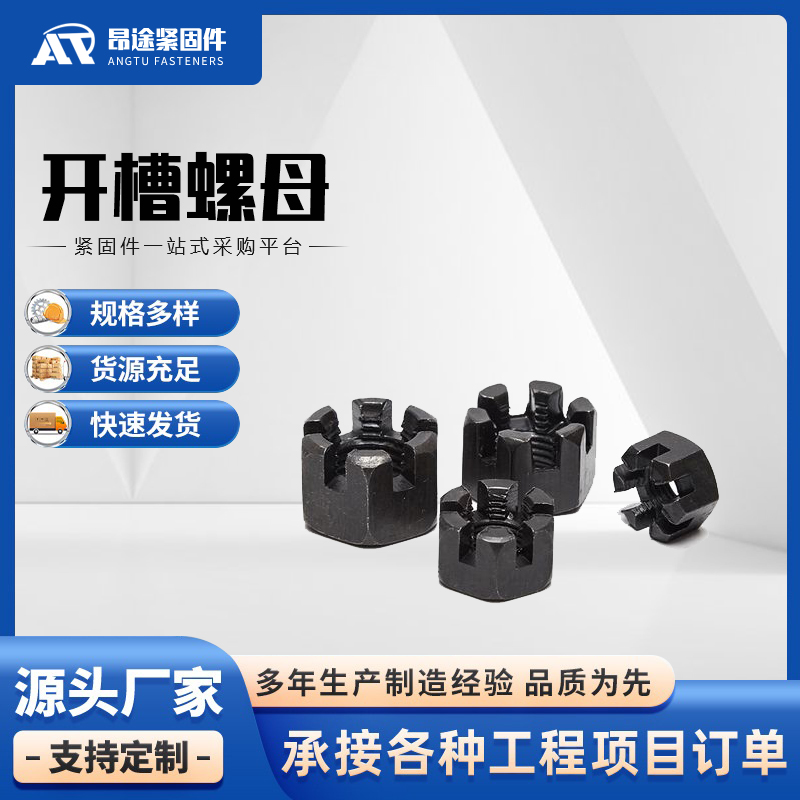 开槽螺母 生产厂家 昂途紧固件