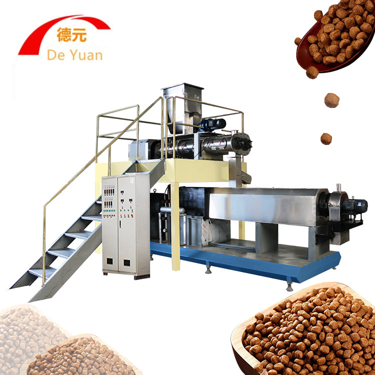 小型双螺杆狗粮膨化机 全自动宠物饲料生产线 猫粮膨化机
