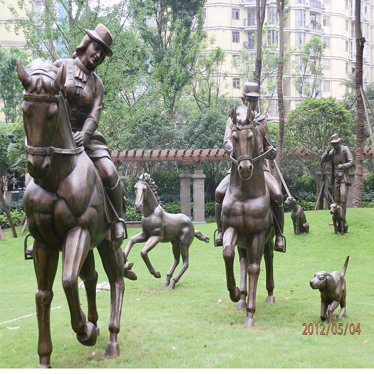 铸铜动物雕塑 现代人物铜雕 耐腐蚀耐磨损 支持来图订制