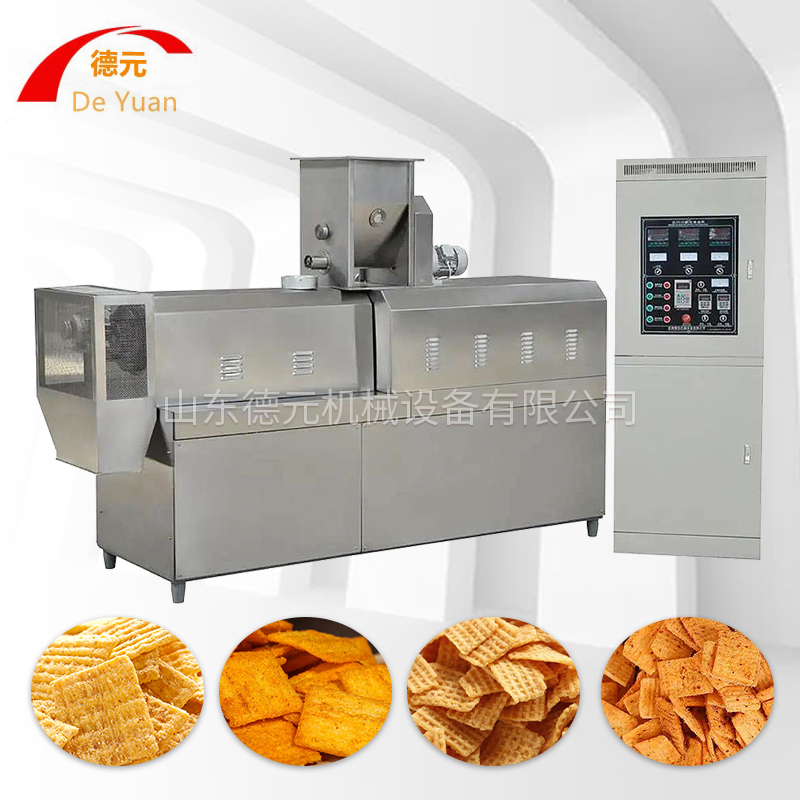德元全自动锅巴生产线 休闲油炸食品生产线 小米锅巴生产线