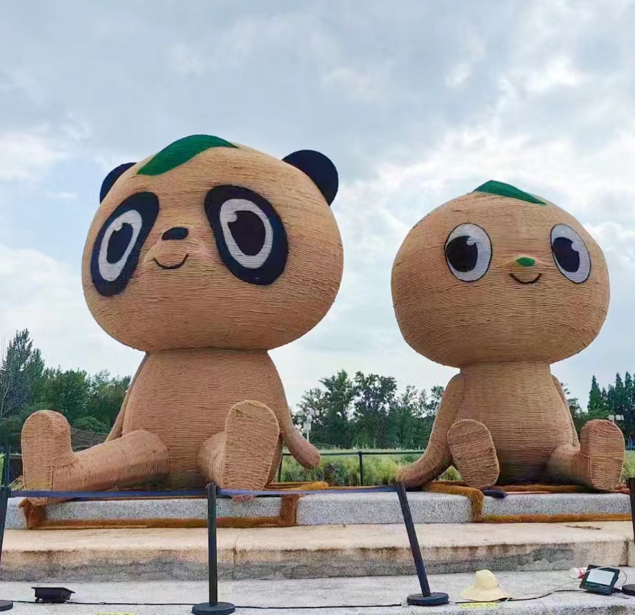 尚艺景 稻草雕塑翻新升级 仿真稻草雕塑款式多样