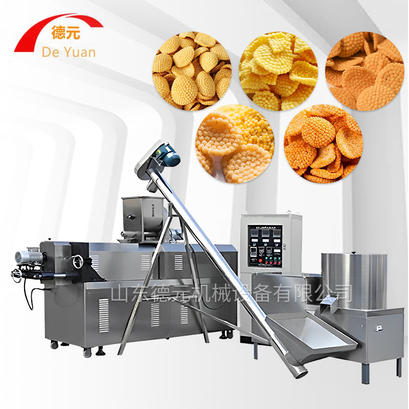 全自动小米煎饼生产线 玉米条生产线 休闲食品膨化机 甜甜圈生产