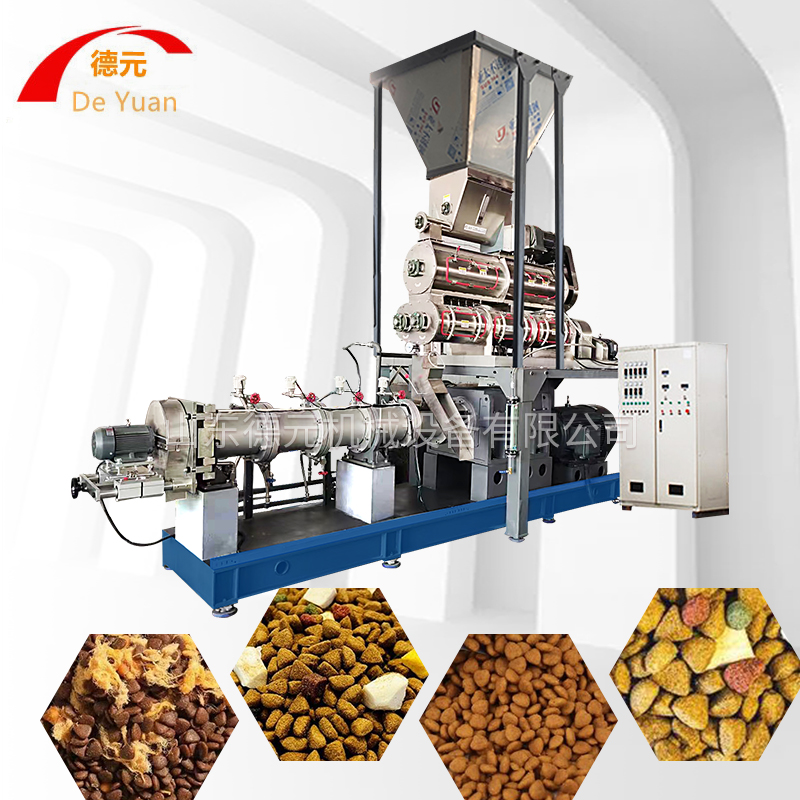 狗粮生产加工设备双螺杆湿法宠物饲料膨化机宠物食品生产线