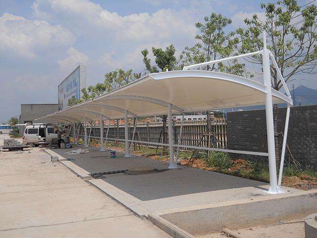 户外汽车电动车车棚 汽车停车棚 景观棚轿车棚小区遮阳雨棚充电桩车棚