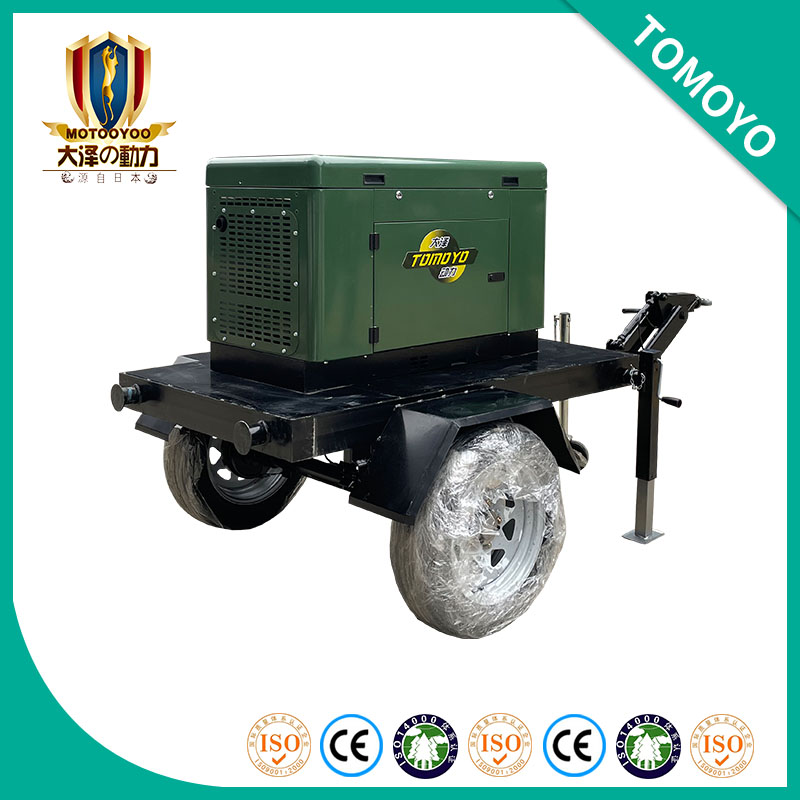 大泽动力10千瓦柴油发电机带拖车