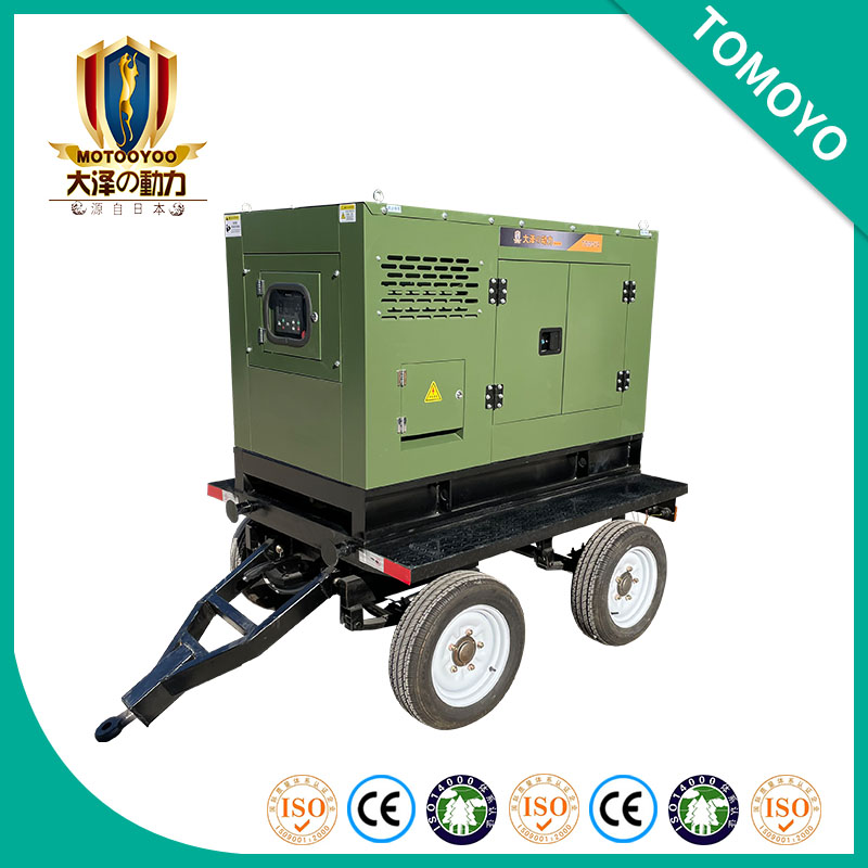大泽动力120千瓦柴油发电机带四轮拖车