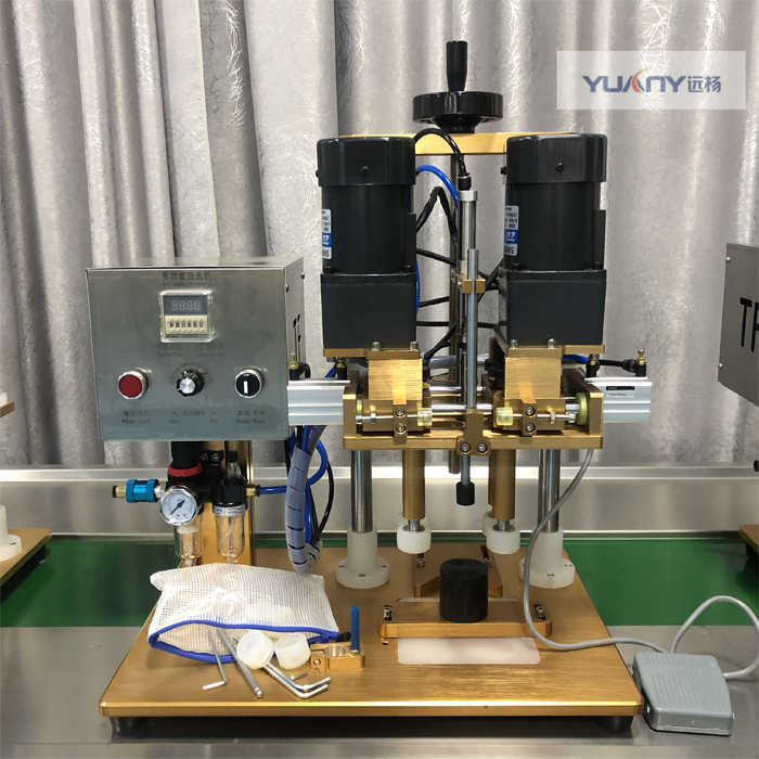 半自动塑料瓶旋盖机 半自动塑料螺纹盖泵头盖锁盖机饮料瓶搓盖机