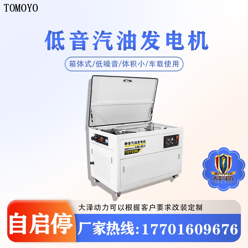 大泽动力 矿山施工用50KW静音汽油发电机 TOTO50-V