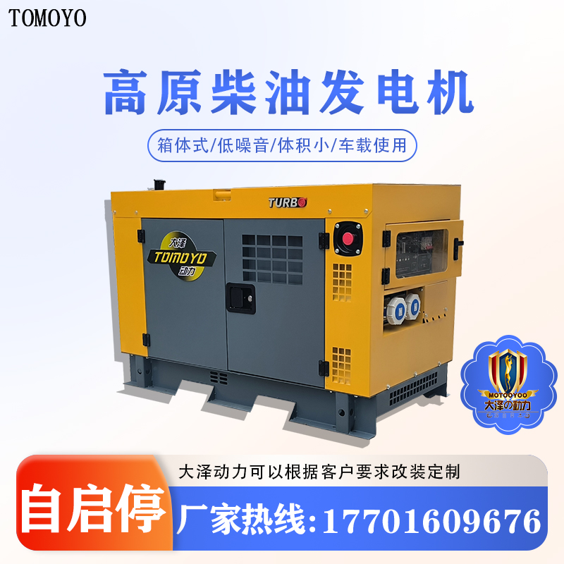 大泽动力 高原款20KW柴油发电机 严寒地区用 TO22000R-V