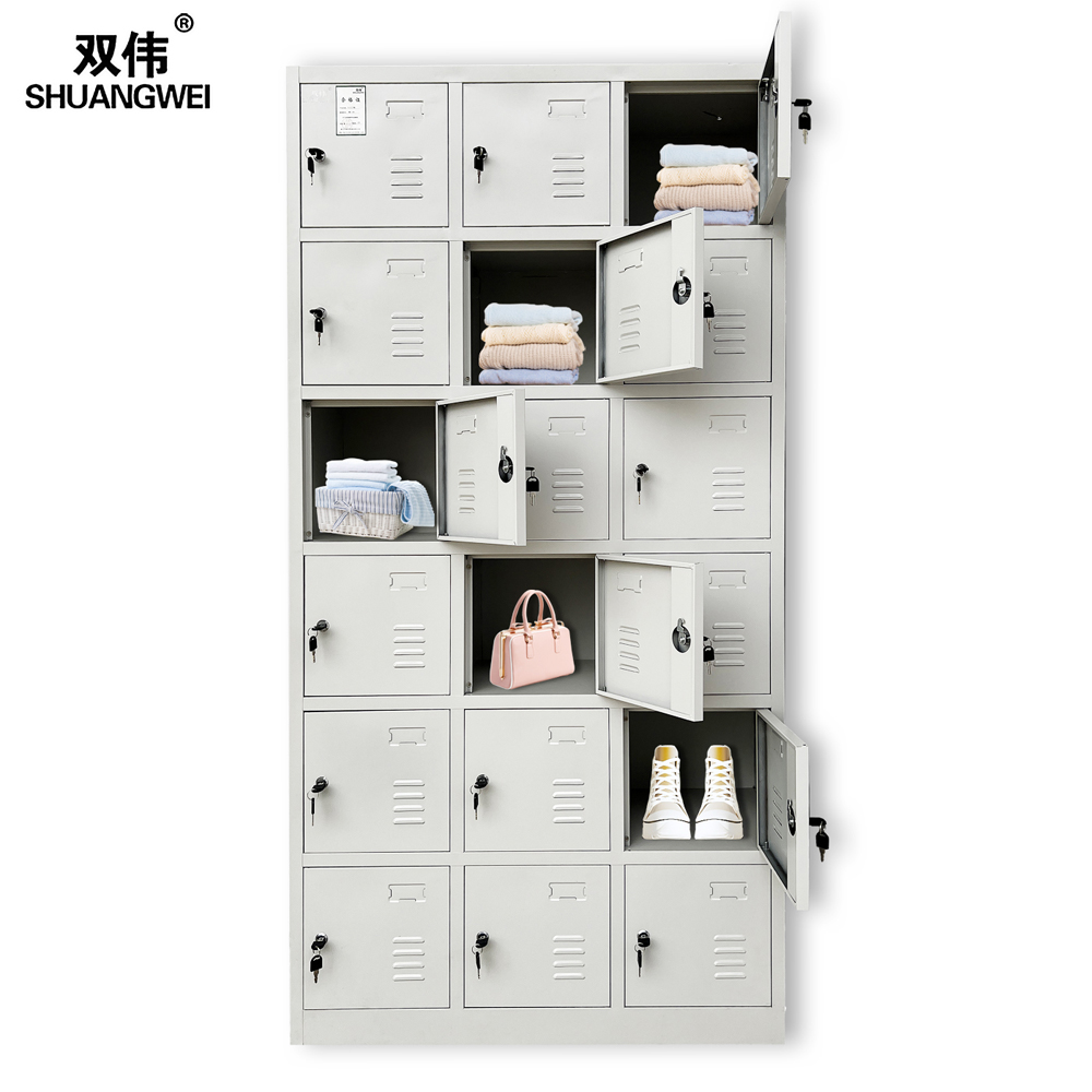 十八门 多门储物柜 防锈更衣柜家用多门收纳整理柜办公储物柜