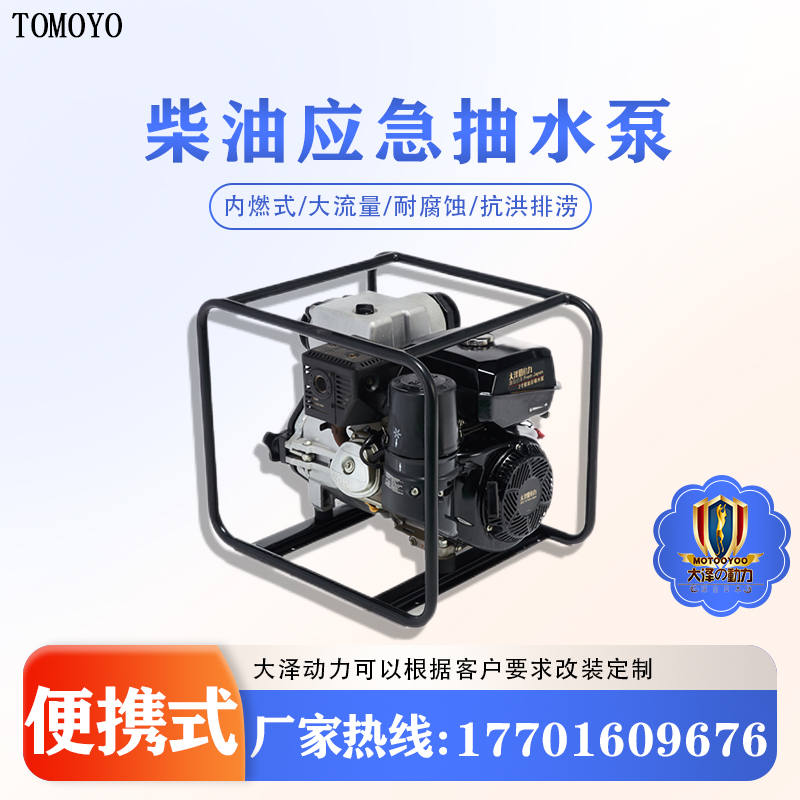 市政排涝3寸柴油抽水泵 大泽动力TO30ET-V