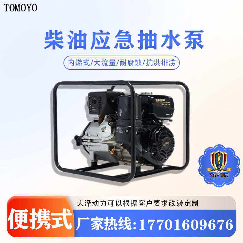 防汛抗旱4寸柴油抽水泵 大泽动力TO40ET-V