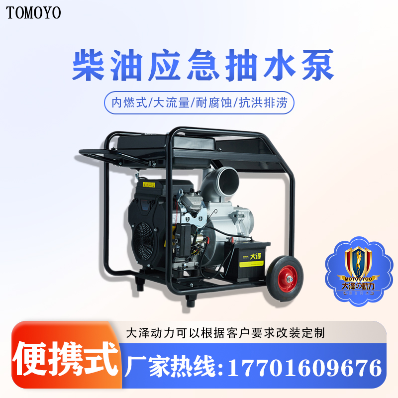 应急抢险6寸柴油抽水泵 大泽动力TO60ET-V