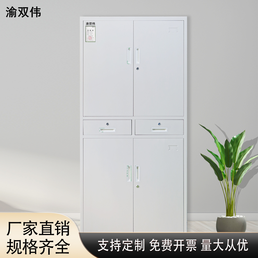 中二斗 带抽文件柜 办公室带抽屉资料收纳柜 批发订制