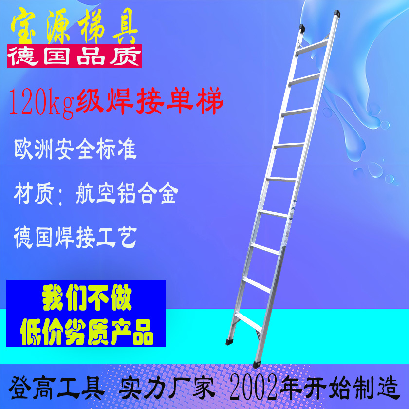 成都宝源 欧标 陕西台州铝合金焊接单梯 120KG级L4
