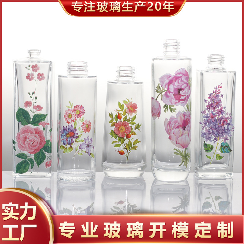 亚特厂家承接玻璃瓶烤花 酒瓶印花 化妆品瓶贴花印刷工艺