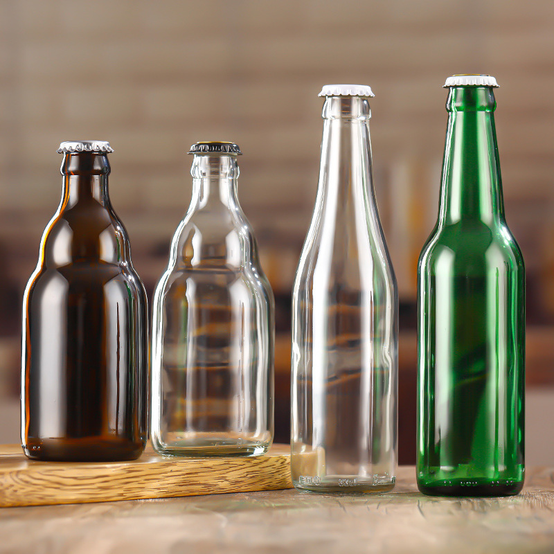 棕色玻璃啤酒瓶空酒瓶果酒瓶500ML 汽水瓶饮料瓶带盖精酿酒瓶 亚特生产批发
