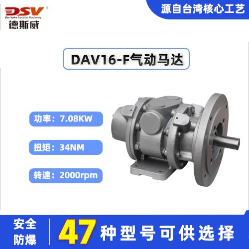 德斯威DAV16叶片式气动马达生产厂家 大功率气动马达可矿用