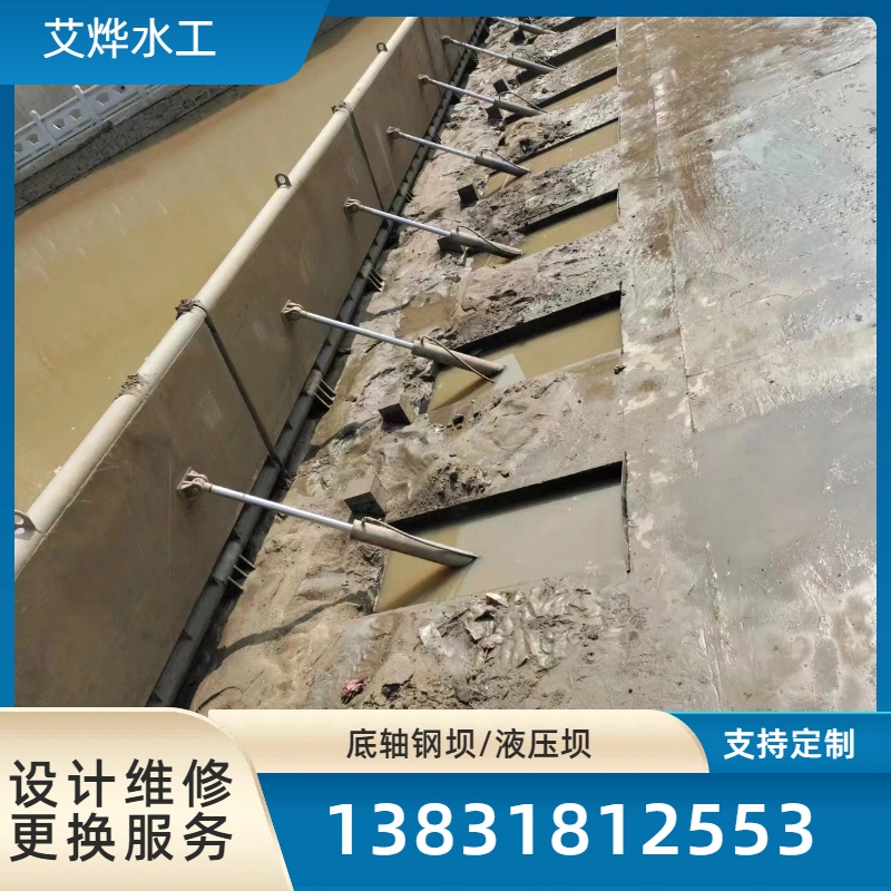 观景闸门 液压钢坝 水利自动翻板闸 弧形钢制液压坝 可定制