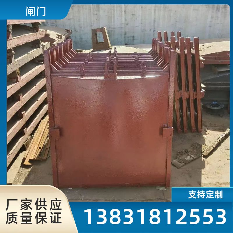 铸铁闸门 渠道一体式闸门气动机闸板门 水库启闭铸铁镶铜圆闸门