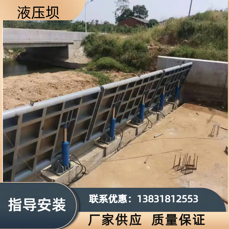 液压钢坝闸门 河道水利景观坝闸门液压升降坝 自动翻板闸门定制