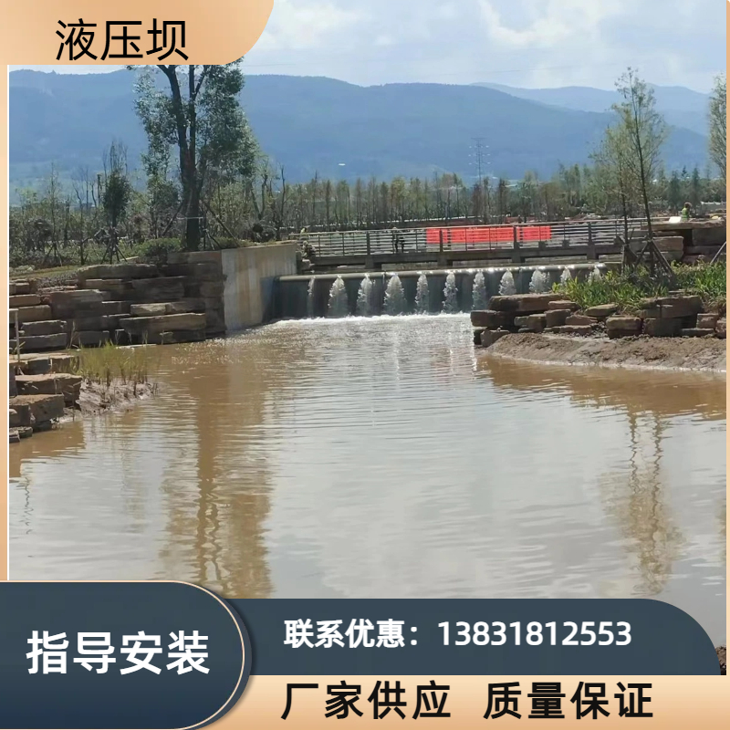 液压钢坝闸门厂家水利工程液压启闭机大跨度液压景观钢坝闸