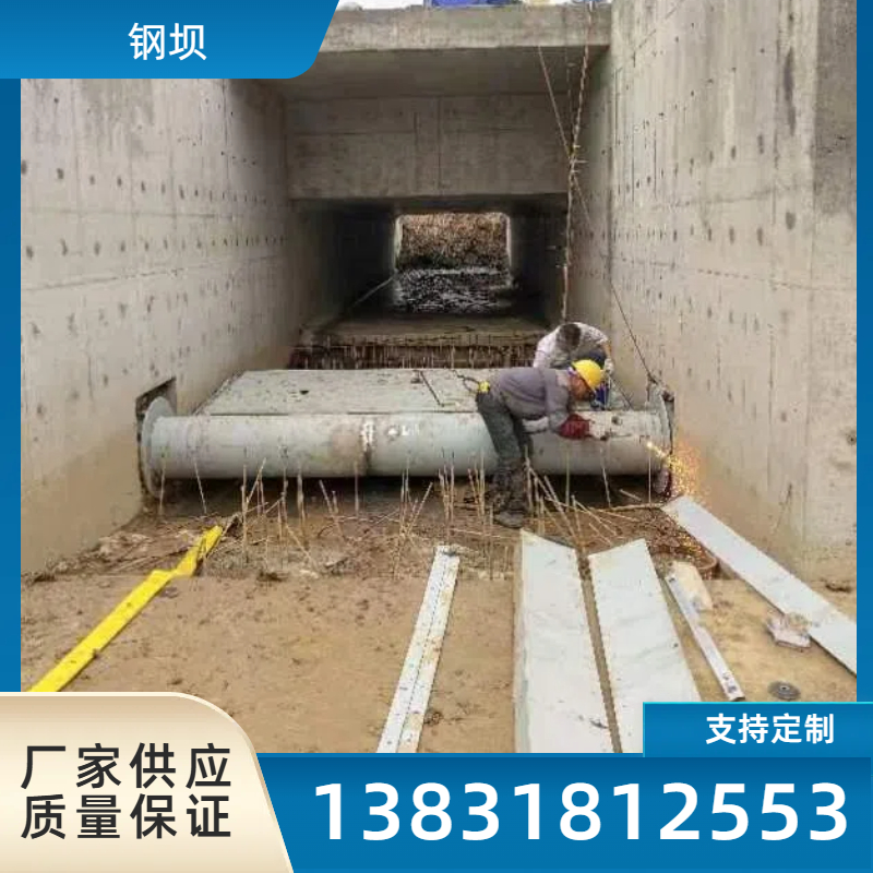 自动升降坝 下卧式钢坝 液压翻板闸门 液压坝可来图定做
