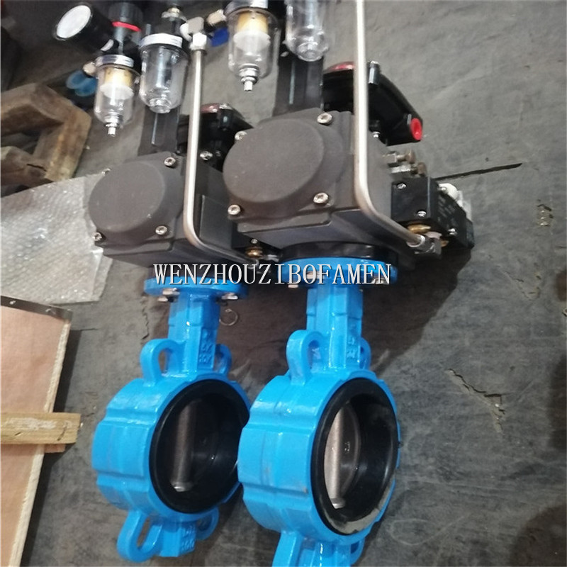 气动脱硫蝶阀 D671X-16 D671X-16C D671F-16 软密封对夹式气动蝶阀