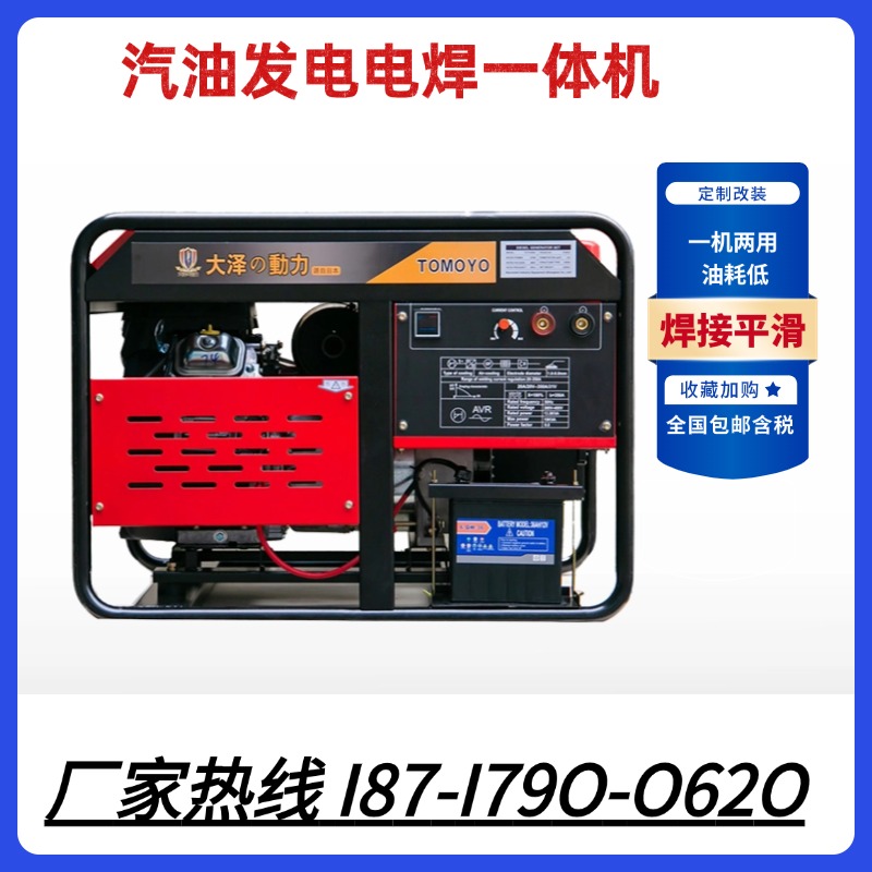 大泽动力190A-350A汽油柴油发电电焊机便携式