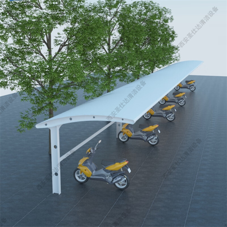 膜结构停车棚 支持定制学校停车使用车篷耐腐蚀强度高