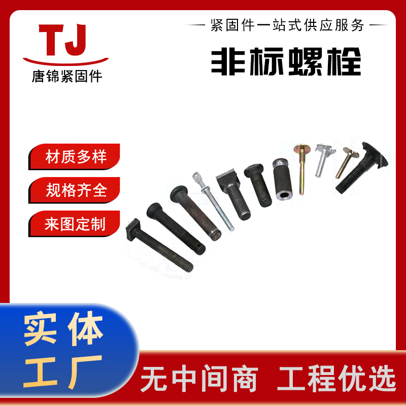 定制加工 定制边支撑轴 液压机配件 定制螺丝 非标螺栓