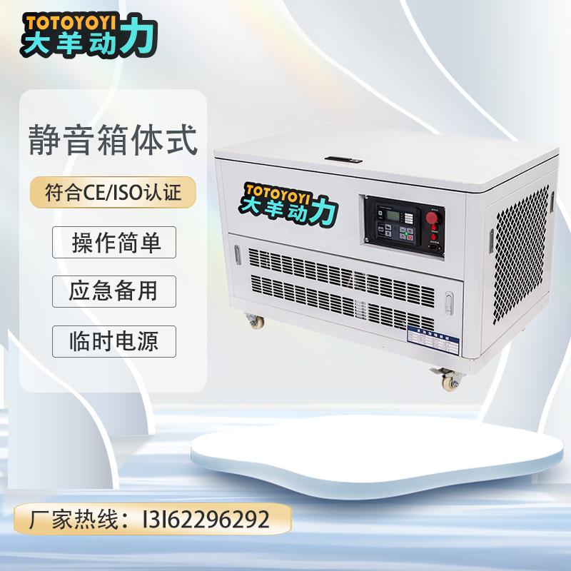 大羊动力12KW静音汽油发电机 双电压220V380V 一键启动